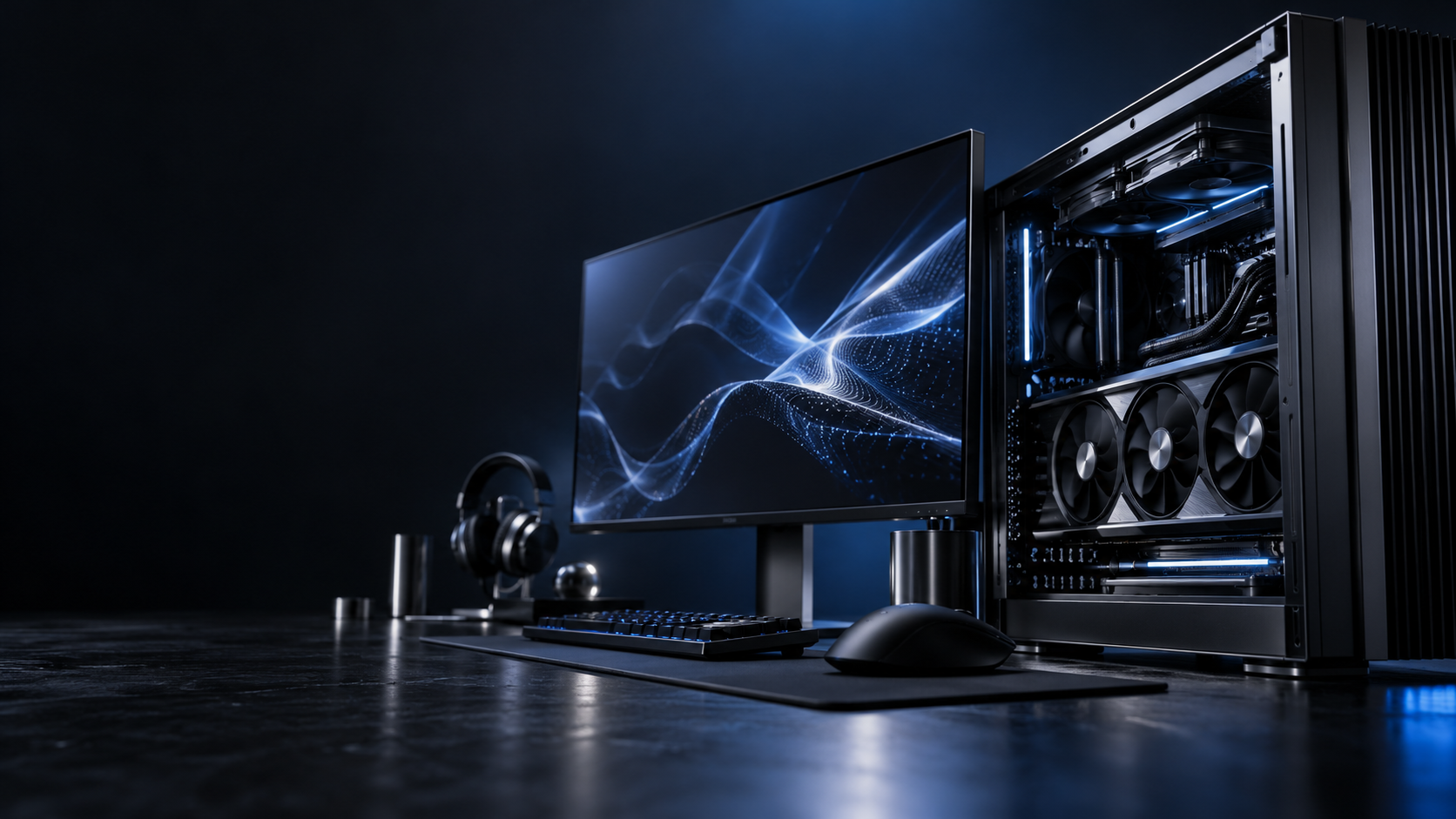Concept image of a personal AI workstation